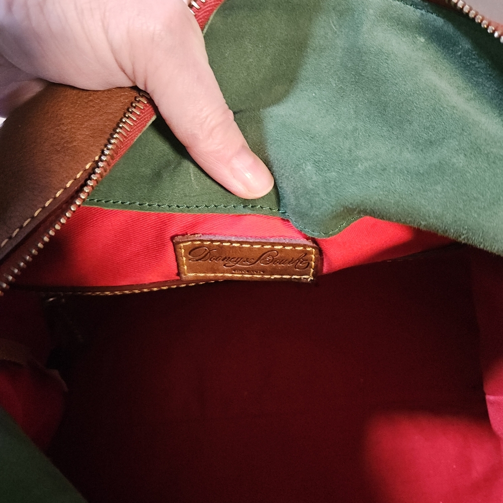 Dooney and Bourke Large chestnut florentine leather satchel with tassels - Picture 5 of 13